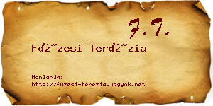 Füzesi Terézia névjegykártya