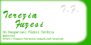 terezia fuzesi business card