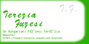 terezia fuzesi business card